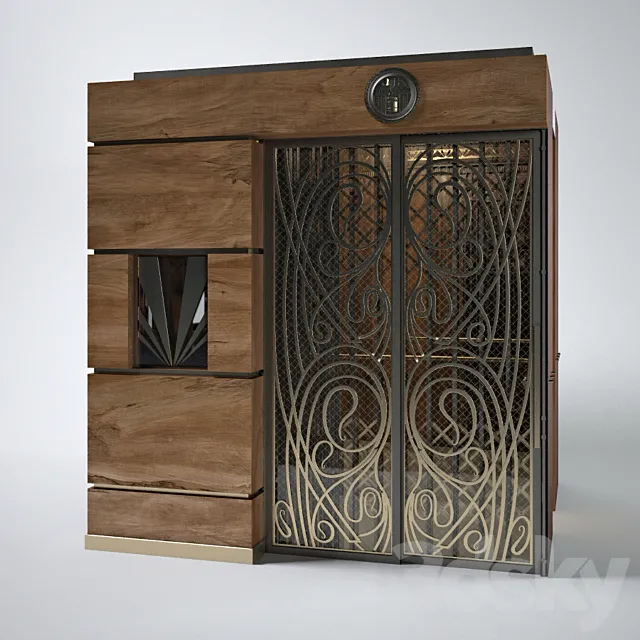 Elevator for skyscrapers 3D Model