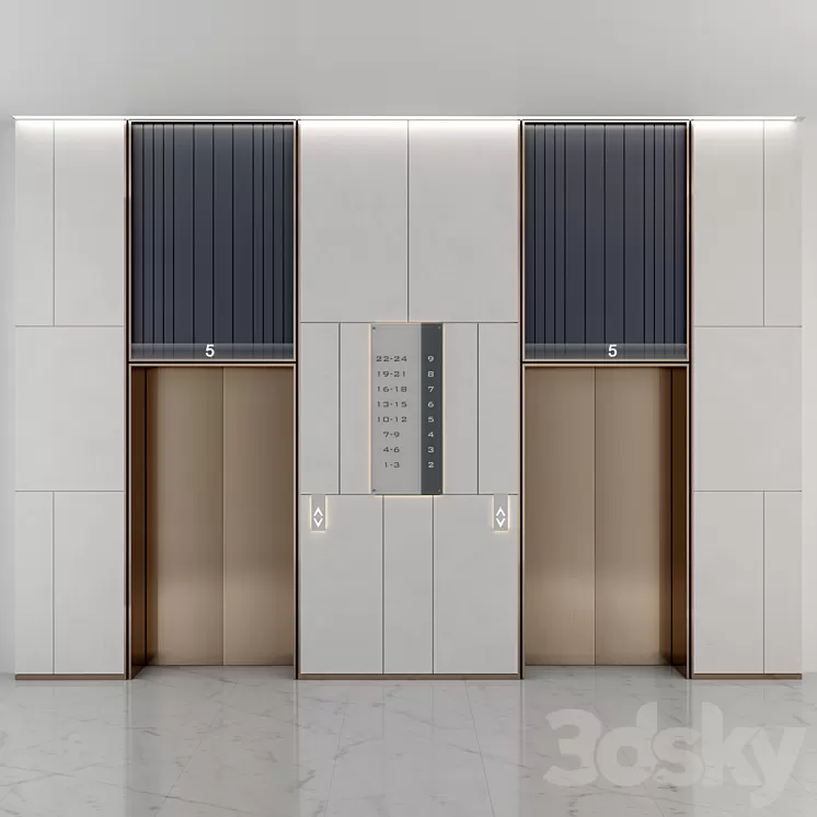 ELEVATOR LOBBY DESIGN 3 3D Model
