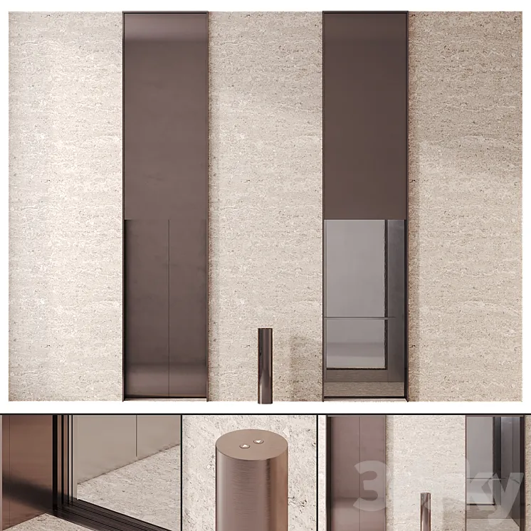 Elevator with bronze 3D Model Free