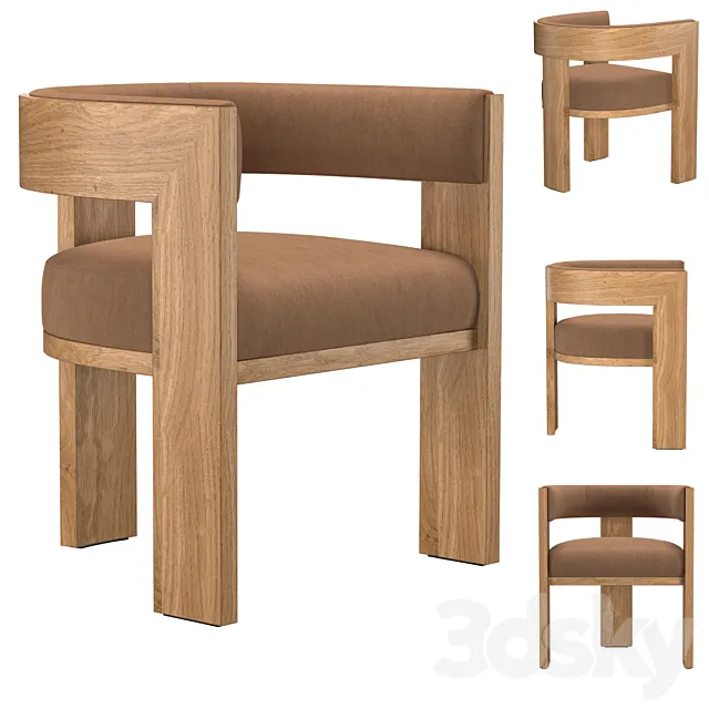 ELGIN LEATHER DINING CHAIR 3D Model