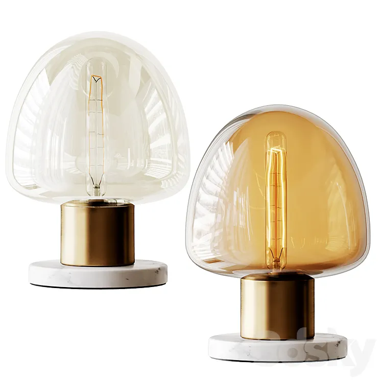 Eliana Glass Table Lamp 3D Model Free