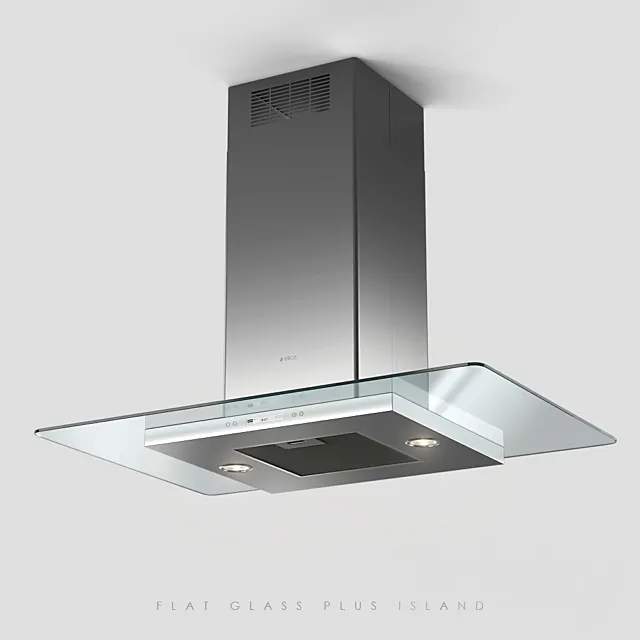 Elica flat glass plus island 3DModel