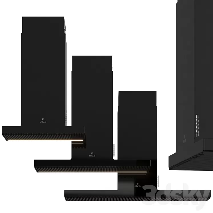 Elica Haiku Wall Mounted Hood Set 3D Model