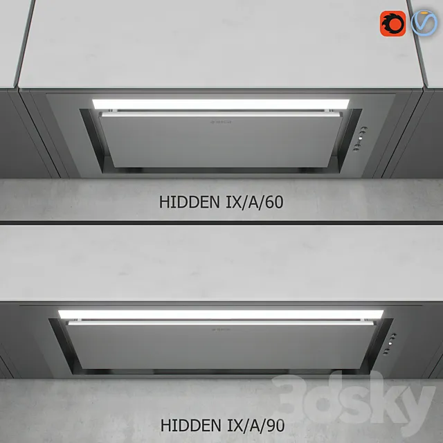Elica - HIDDEN IX _ A _ 60 + IX _ A _ 90 3DModel