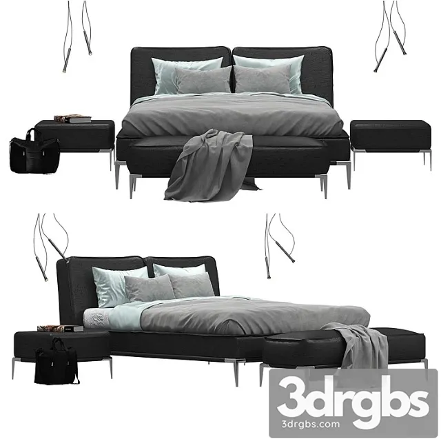 Elica Roche Bobois Bed Set 2 3D Model Free