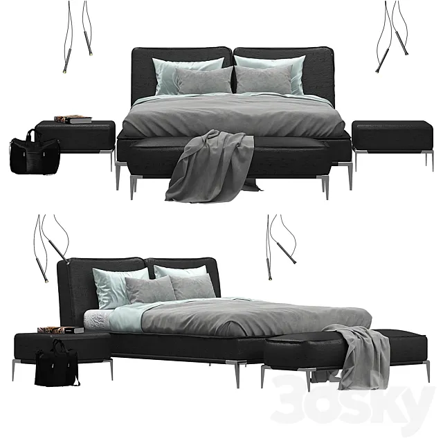 Elica Roche Bobois bed_set 2 3DModel