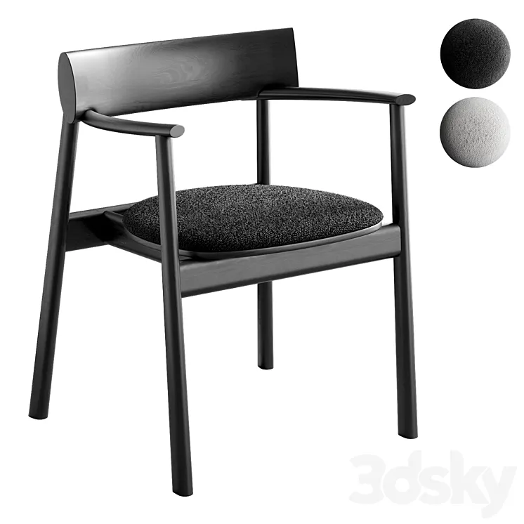 ELIPSA SOFT chair Black Oak by TAMO 3D Model Free