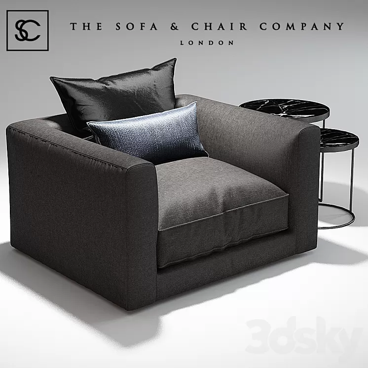 Elis Armchair_The sofa and chair company_Coppice table 3D Model