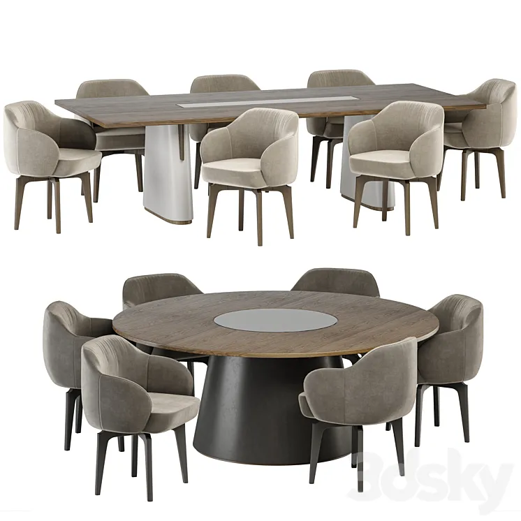 Elisa dinning set 3D Model Free