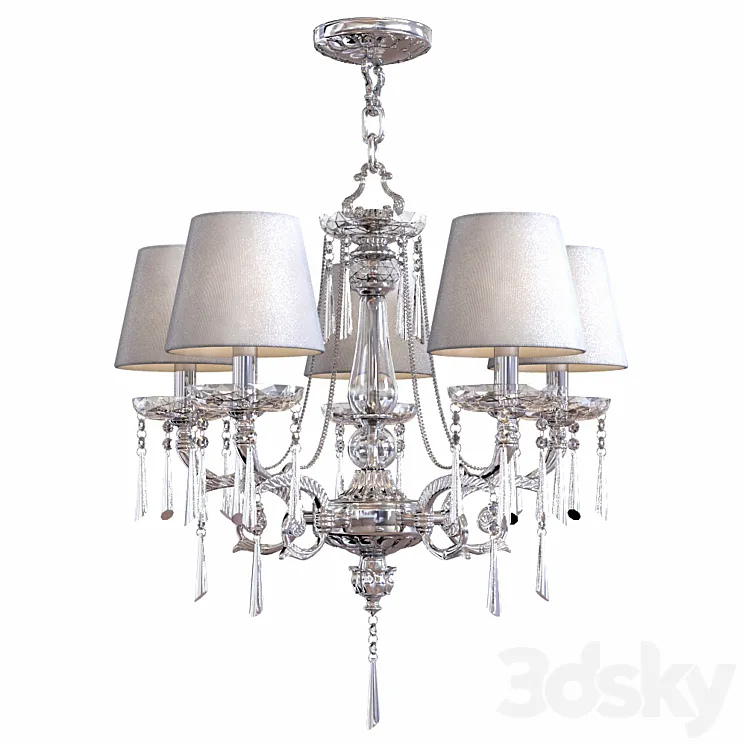 ELK Lighting 2396-5 5 Light Princess Chandelier 3D Model Free