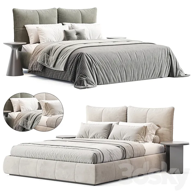 Ellelle Bed by la Falegnami 3D Model