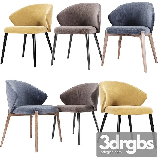 Ellen dining chair astele set 02 2 3D Model Free