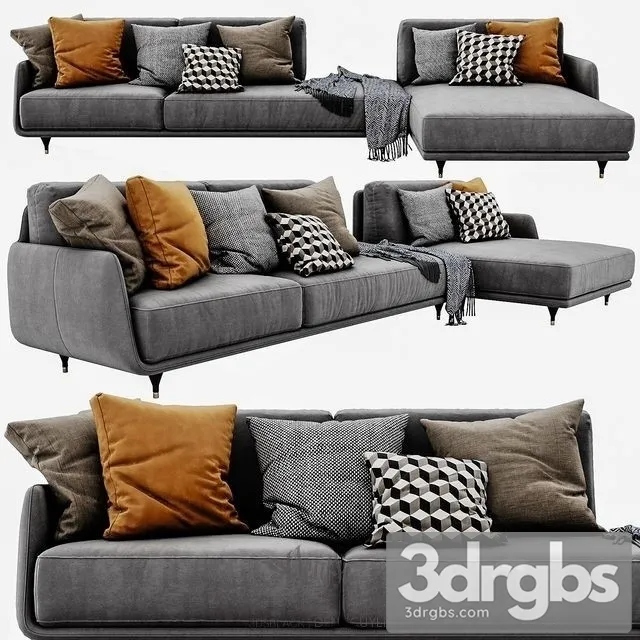 Elliot Sofa 02 3D Model Free