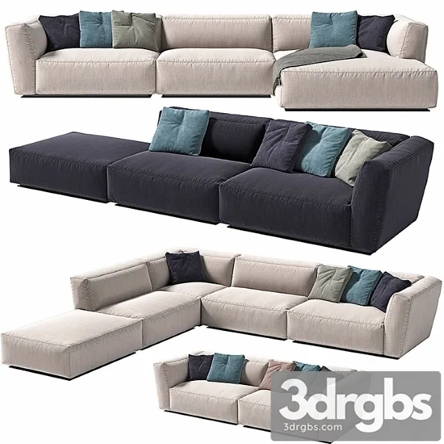 Elliot verzelloni sofa 2 3D Model Free