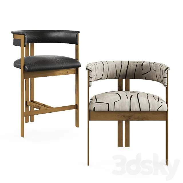 Elliott chair Kelly Wearstler 3D Model