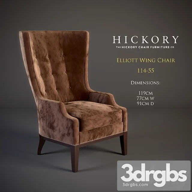 elliott wing chair 3D Model Free