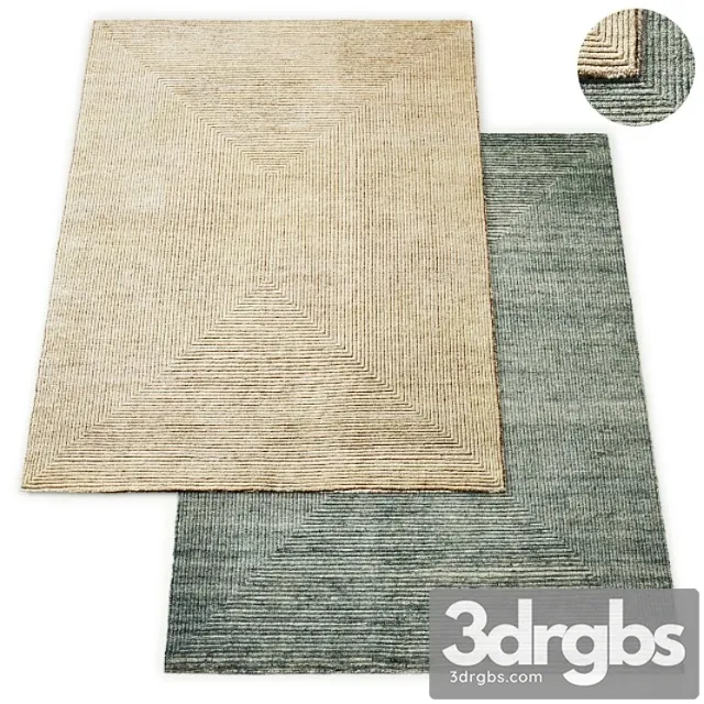 Ellipse Hand Knotted Wool Rug RH Collection 3D Model Free