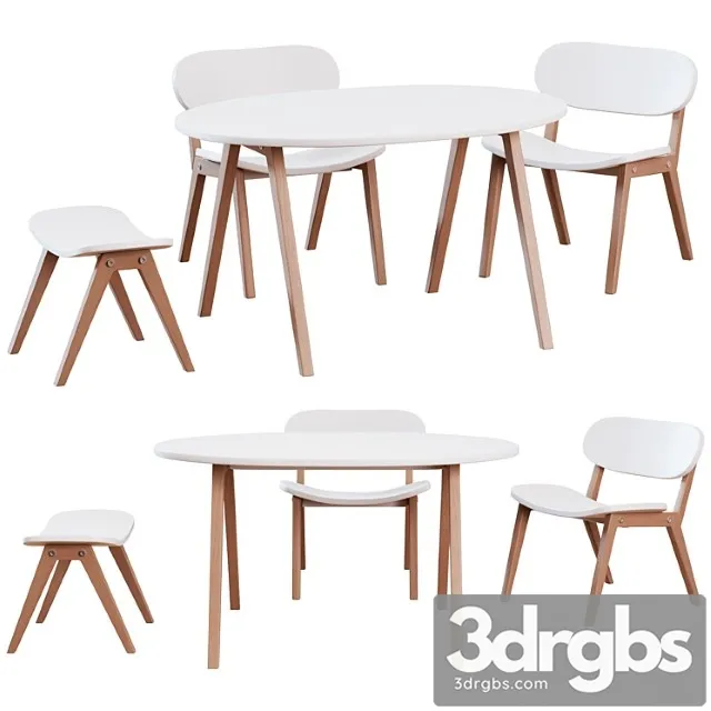 Ellipse table and chair classic