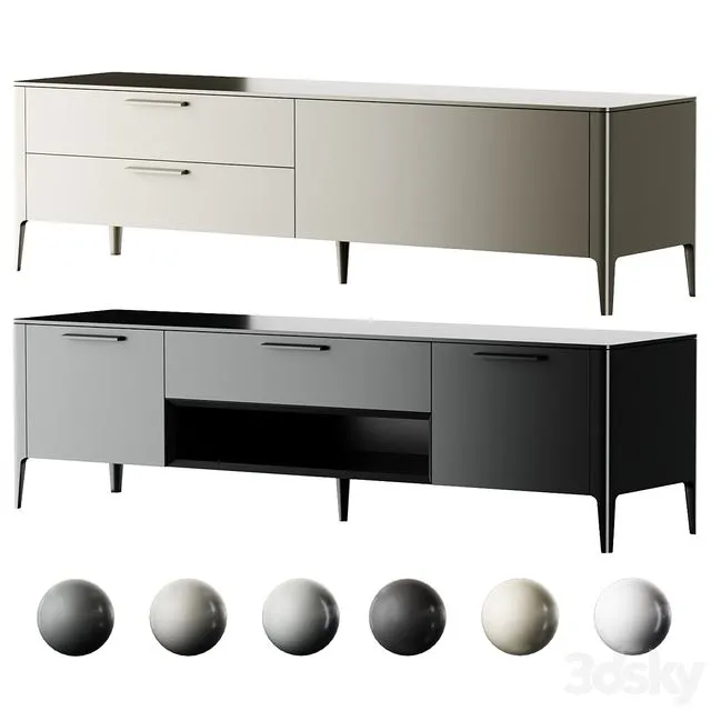 Ellipse TV stand Type 3D Model