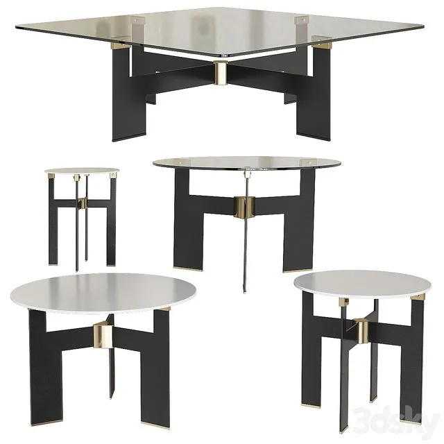 ELLIS Minotti coffee tables 3D Model