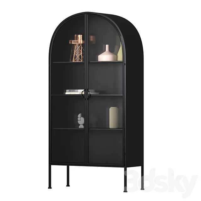Ellos skap cabinet showcase with decor 3D Model