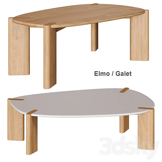 Elmo _ Galet Coffee table La Redoute 3DModel