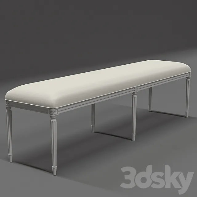 Eloquence® Grande Boudoir Bench 3DModel