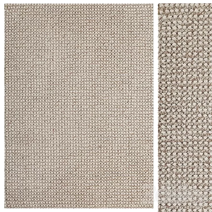 Elsie Wool & Jute Rug 3D Model