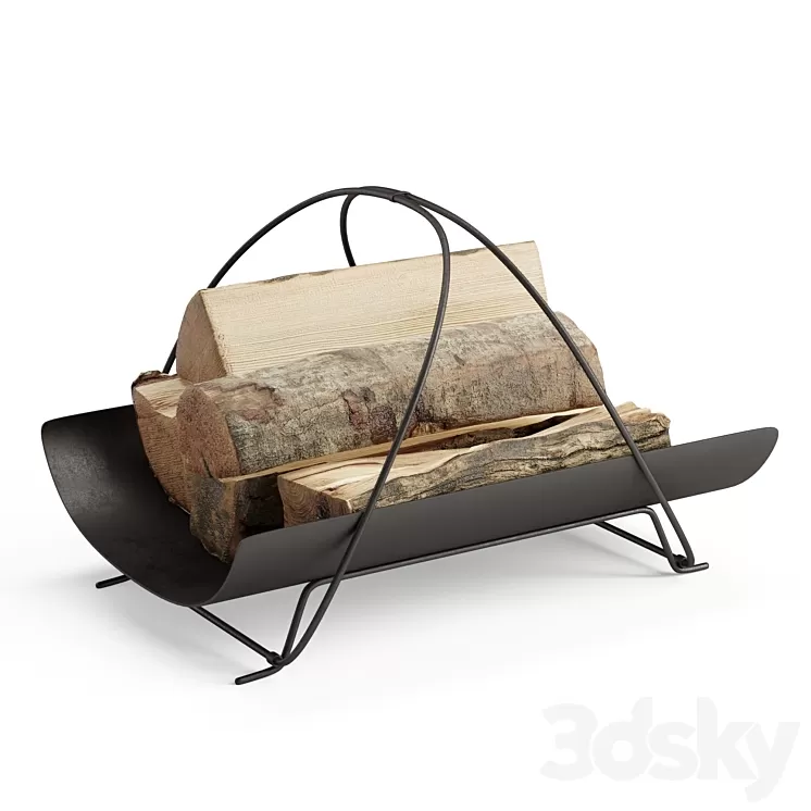 Elspeth Wrought Iron Log Carrier 3D Model Free Download