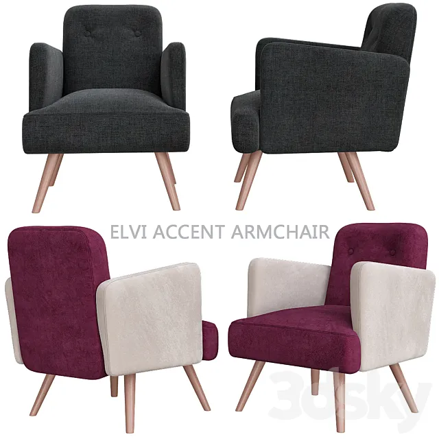 Elvi accent armchair 3DModel