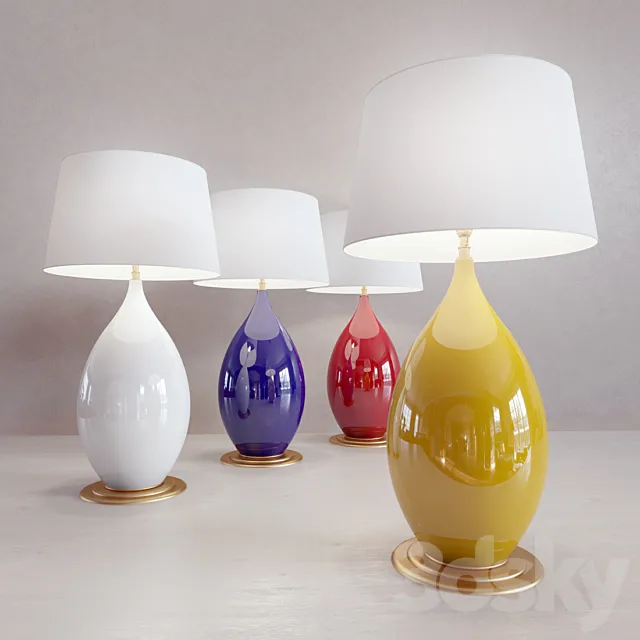 EMILIA CERAMIC TABLE LAMP 3D Model