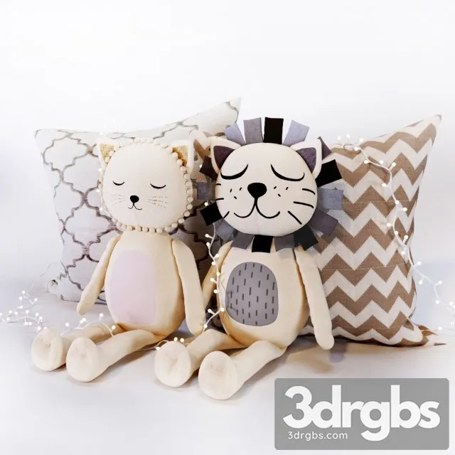Emily Meritt Cat Lion Plush 3D Model Free