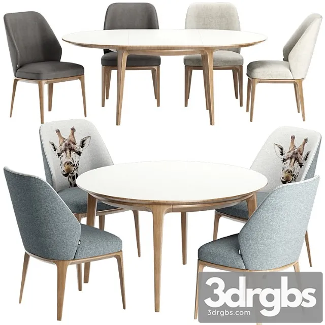 Emma Chair Play Table 3D Model Free