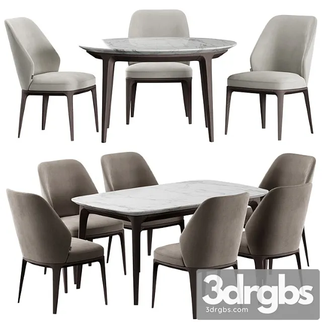 Emma Chair Play Table Dining Set 2 3D Model Free