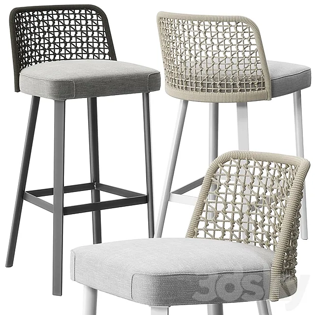 Emma stools by Varaschin 3DModel