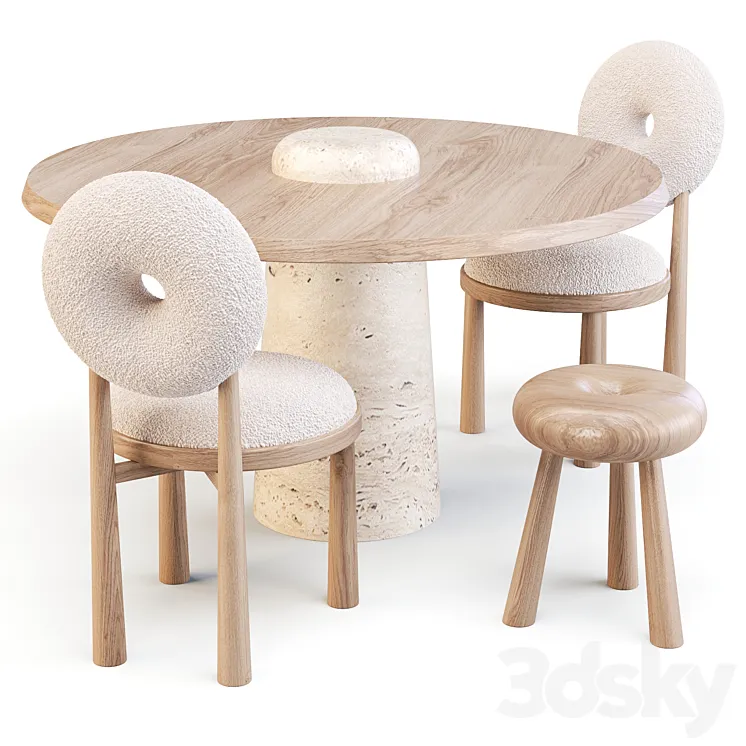 Emmanuelle Simon: Baba - Dining Set 3D Model Free