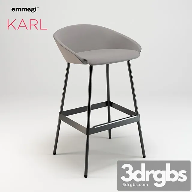 Emmegi Karl Stool 3D Model Free