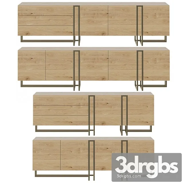 Emmemobili cage sideboard. 2 3D Model Free