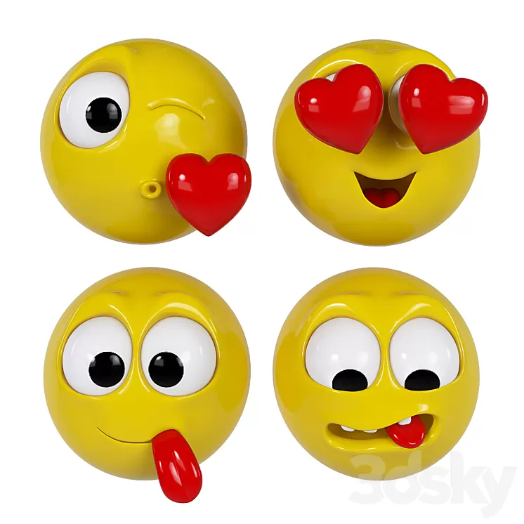 Emoji pack 3D Model