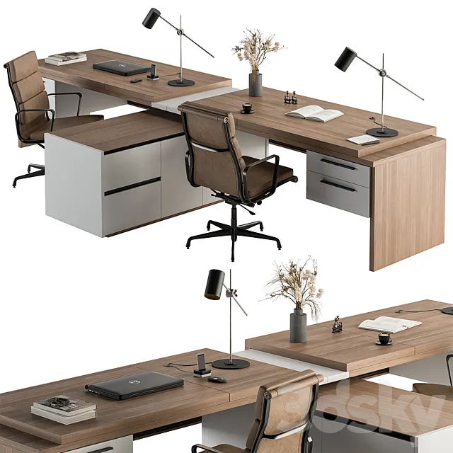 Employee Set - Office Furniture 400 3D Model