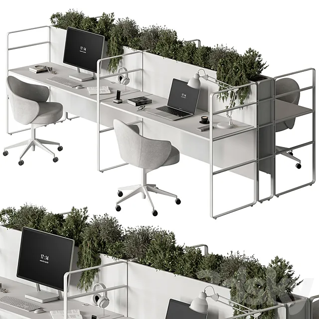 Employee Set - Office Furniture 431 3DModel