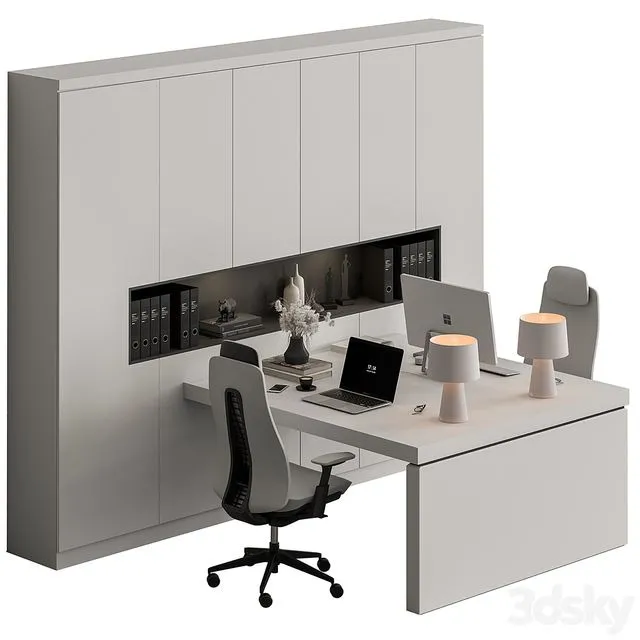 Employee Set - Office Furniture 504 3D Model