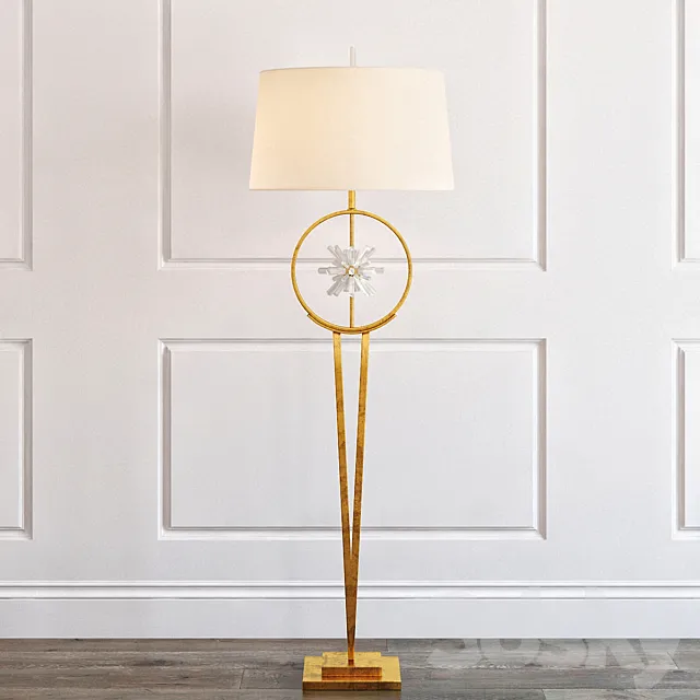Encircled quartz crystal star floor lamp 3DModel