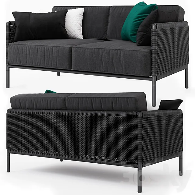 Encore Modern Garden 2-seater sofa 3D Model