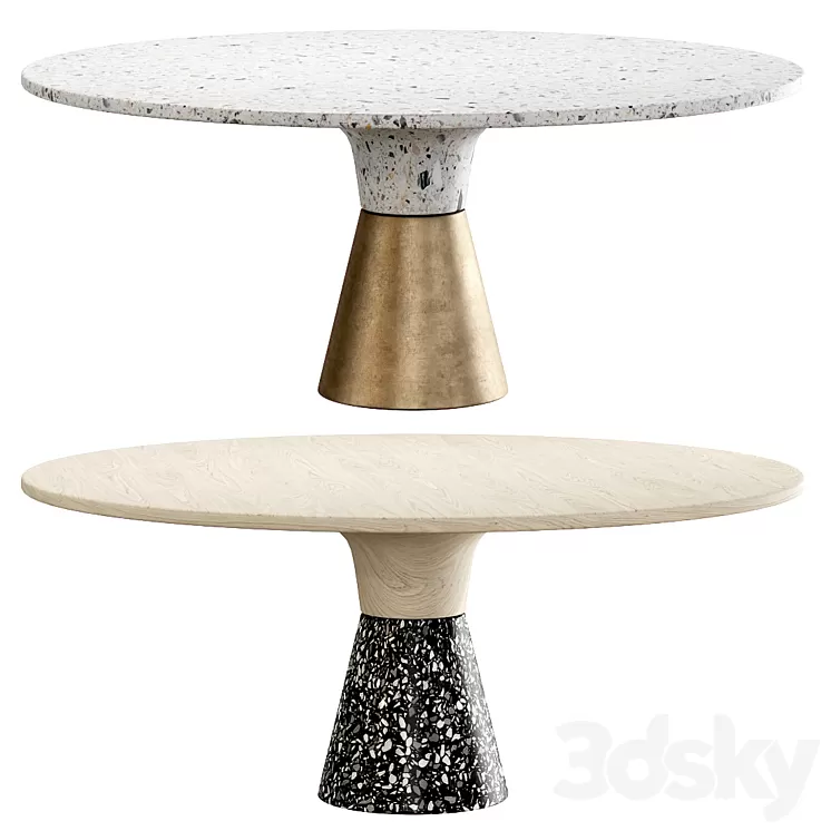 Endry Restaurant round table 3D Model