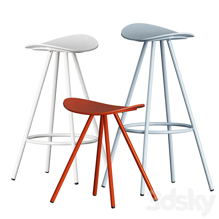 ENEA COMA 4L Stool 3D Model Free