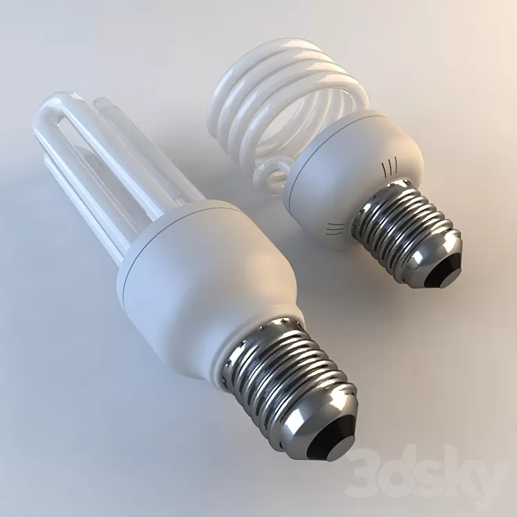 Energy-saving lamps 3D Model