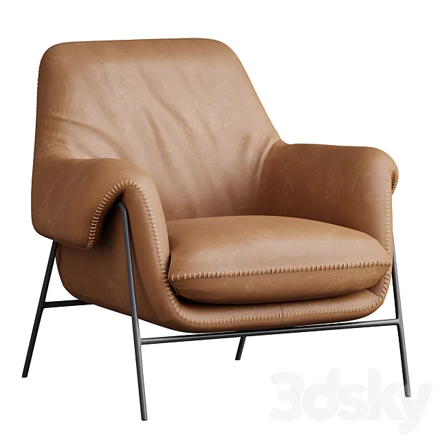 Engles leather chair 3D Model