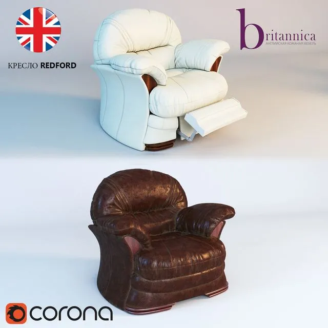 English chair Redford Britanica 3D Model