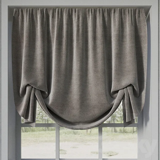 English curtain 3D Model